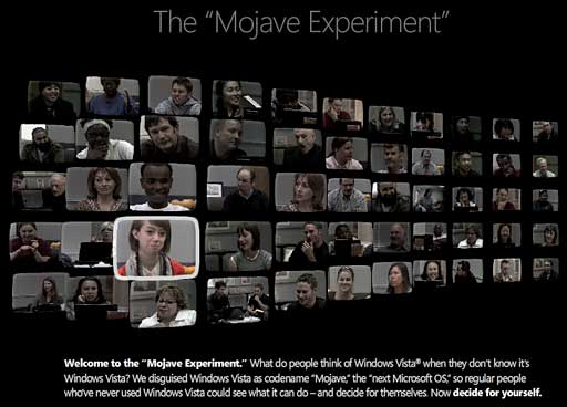 The Mojave Experiment website