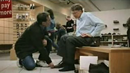 Jerry Seinfeld helps Bill Gates buy shoes