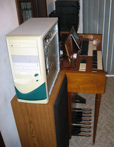 old PC and Conn 427M Caprice organ