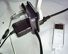 Kensington Portable Power Outlet in use