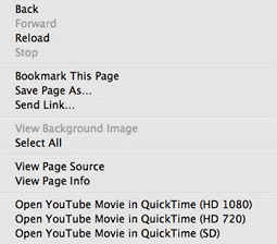 QuickTime Enabler conextual menu