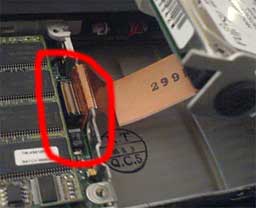 the hard drive is attached to the processor card