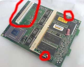 bottom of CPU card