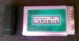 unbranded USB 2.0 CardBus card