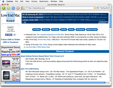 best web browser for mac os x tiger