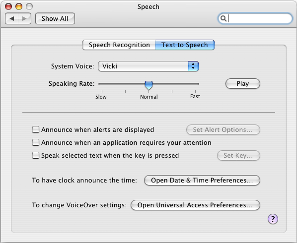 Speech system preference