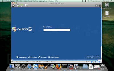 Centos Linux on OS X with VMware Fusion