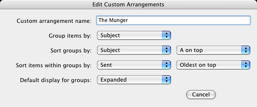 Edit Custom Arrangements