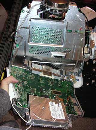 eMac logic board removal