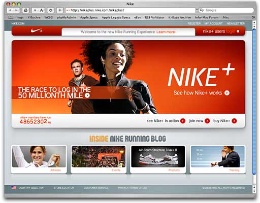 Nike Plus dot com
