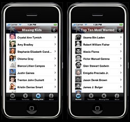 Most Wanted iPhone app