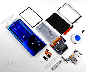 5G iPod nano components