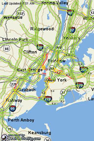 New York city traffic map