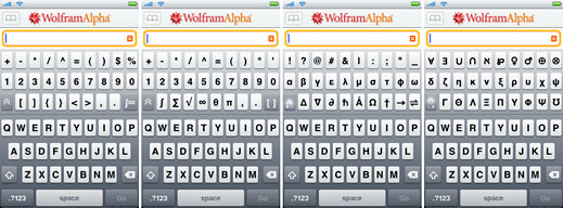 Wolfram|Alpha keyboards