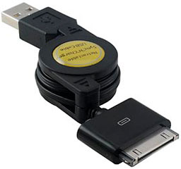 Retractable USB Hotsync Cable for iPod/iPhone/iPad