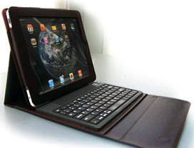Solid Line All-in-One Leather Case and Bluetooth Keyboard for iPad