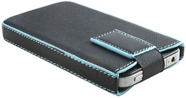 PU Leather Pouch Case With Pull Up Cord for iPhone 4