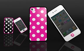 Caze Duetto Polka Dot Case for White iPhone