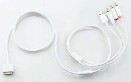 AV Cable with USB for Dock Connector