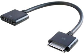 Super Short OEM Apple 30-pin Dock Extender Cable