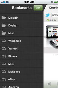 Dolphin Browser on iPhone