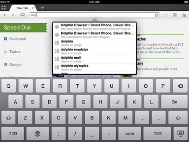 Dolphin Browser on iPad