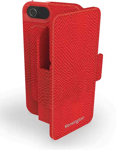 Red Kensington Portafolio Duo Wallet for iPhone 5
