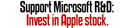 Support Microsoft R and D: Invest in Apple stock