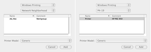 sharing printer with classic mac os