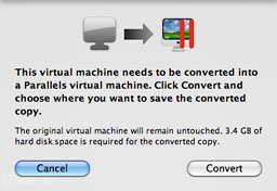 converting a virtual machine from VMware to Parallels