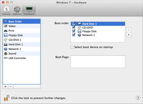 Configuring Windows 7 in Parallels