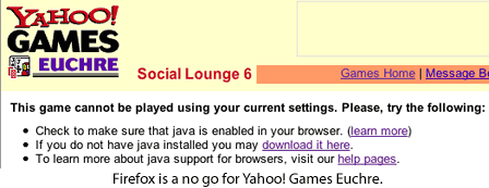 Firefox error message