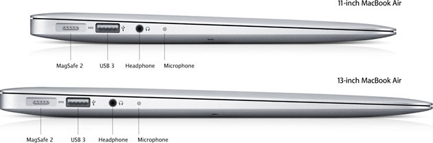 left side of 2012 MacBook Air