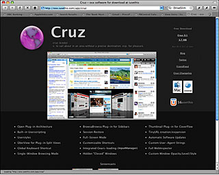 Cruz browser window