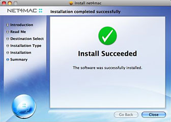 net4mac install succeeded