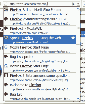 autocomplete in Firefox 3 beta 5