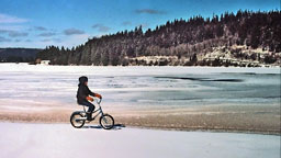 bicycling on snow and ice