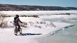 bicycling on snow and ice