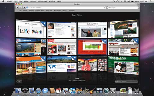 Safari's new Top Sites feature