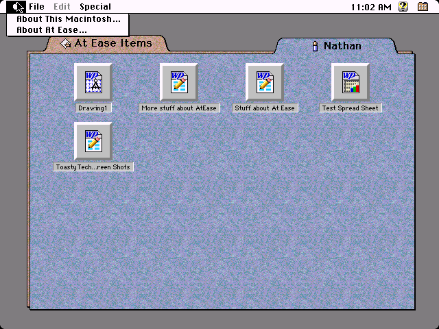 Apple's At Ease launcher for System 7
