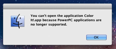 OS X 10.7 Lion will not run Color It! 4.5
