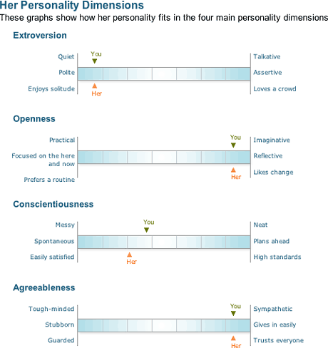 personality dimensions - what a match!