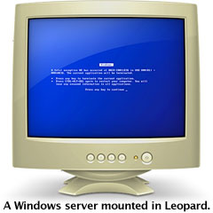 Windows server mounted in Leopard