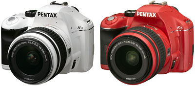 Pentax K-x in white and red