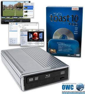 OWC Blu-ray drive with Toast 10