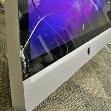 Macworld's 27-inch iMac arrived with a cracked screen