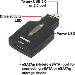 Addonics USB 3.0 to eSATA adapter