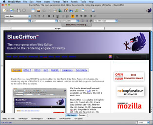 BlueGriffon webpage editor