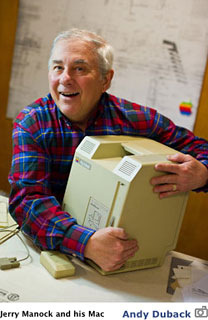 Jerry Manock and his Mac, copyright Andy Duback