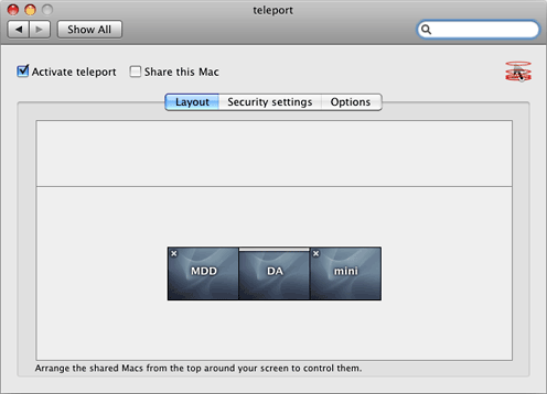 Teleport System Preference makes it easy to configure multiple Macs